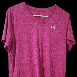 Large Women's Under Armour Moisture Wicking V-Neck T-Shirt